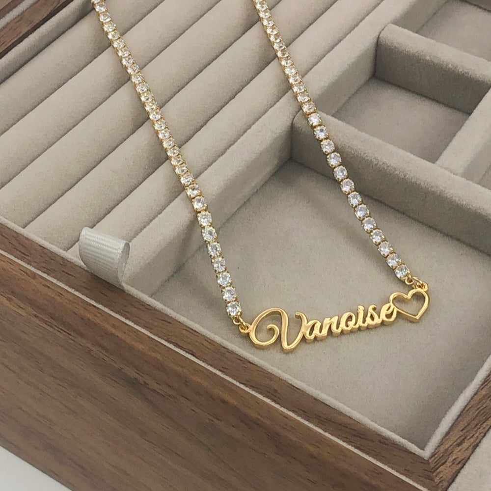 Collier Diamant latin personnalisé