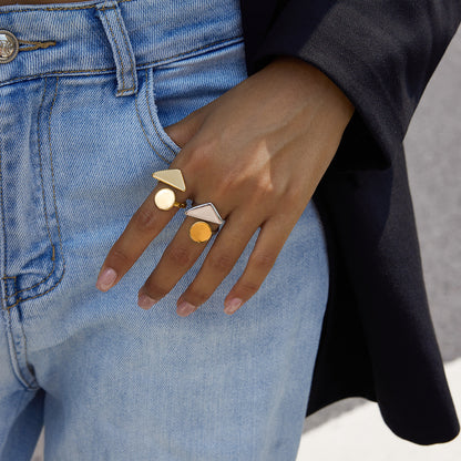 Bague Duo Géométrique