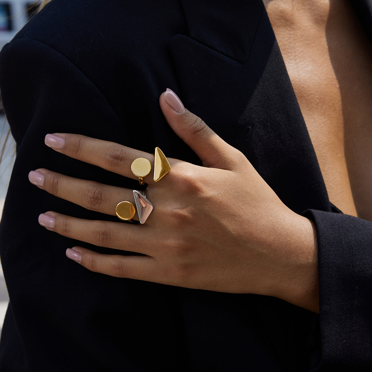 Bague Duo Géométrique