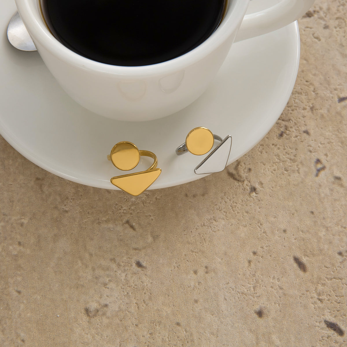 Bague Duo Géométrique