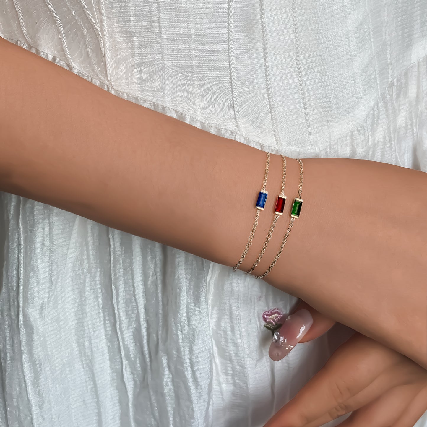 Bracelet pierre luisante